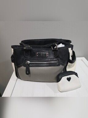 Brighton Black and Gray Two-Tone Shoulder Bag
